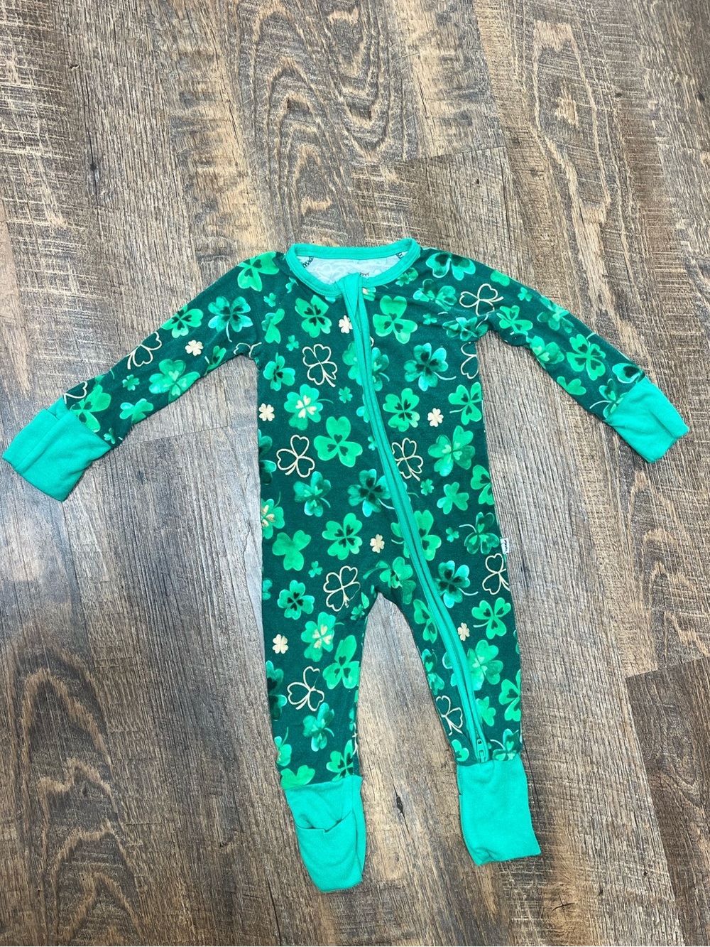 Little Sleepies St Patrick’s Footed One-Piece Pajamas 0-3m